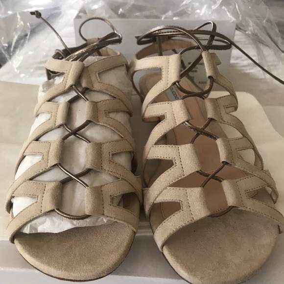 Duccio Venturi Nude Lace Up Sandal Size 35 - Picture 2 of 6
